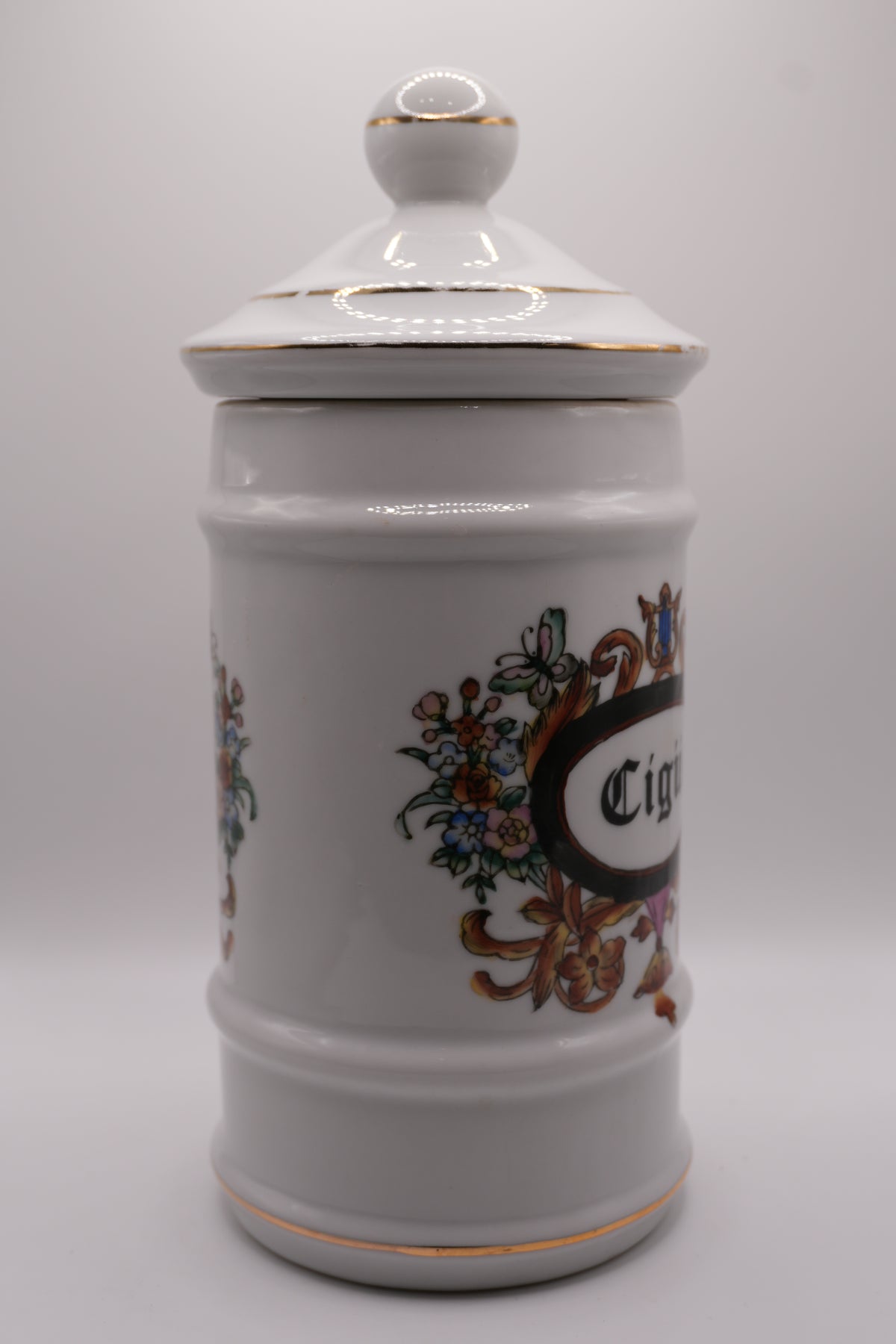Paris Royal Borax Apothecary Porcelain Jar — Vintage Italian Decorative Porcelain, c. 1960–1980