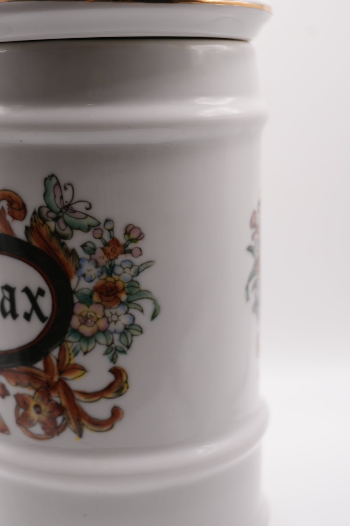 Paris Royal Borax Apothecary Porcelain Jar — Vintage Italian Decorative Porcelain, c. 1960–1980