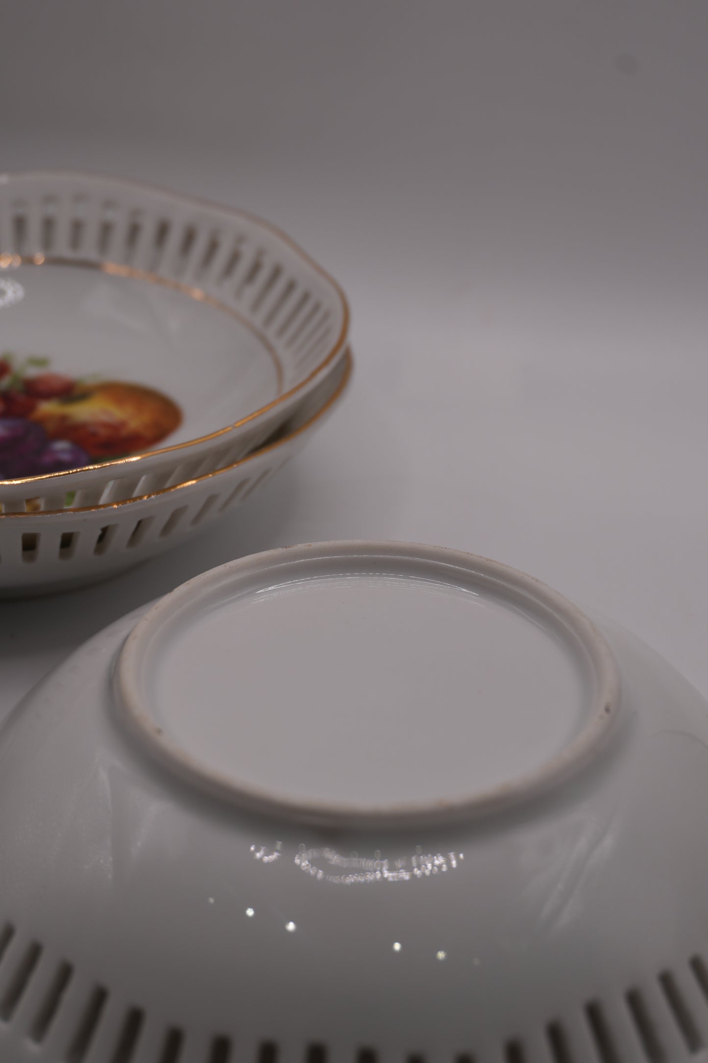 Vintage Pierced Porcelain Serving Bowls – Set of 4