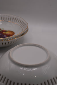 Vintage Pierced Porcelain Serving Bowls – Set of 4