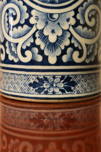 Vintage Delft Porcelain Vase – Blue & White Landscape Decor