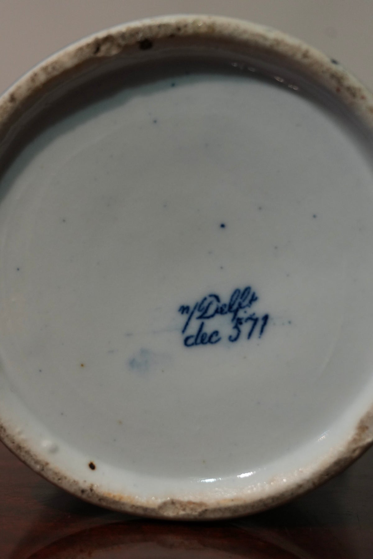 Vintage Delft Porcelain Vase – Blue & White Landscape Decor