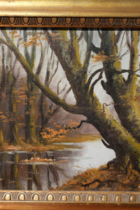 Scandinavian Woodland Landscape – Signed C.F. Olsen, Documented Provenance c. 1926
