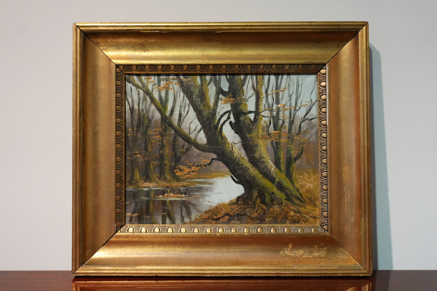 Scandinavian Woodland Landscape – Signed C.F. Olsen, Documented Provenance c. 1926