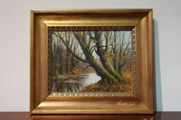 Scandinavian Woodland Landscape – Signed C.F. Olsen, Documented Provenance c. 1926