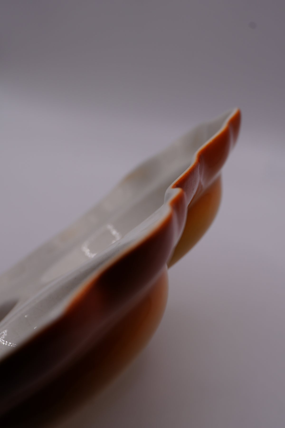 Vintage Orange Glazed Divided Serving Dish | Mid-Century Ceramic Snack Tray