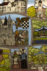 Vintage Belgian Stained Glass Panel – Niel, Antwerp
