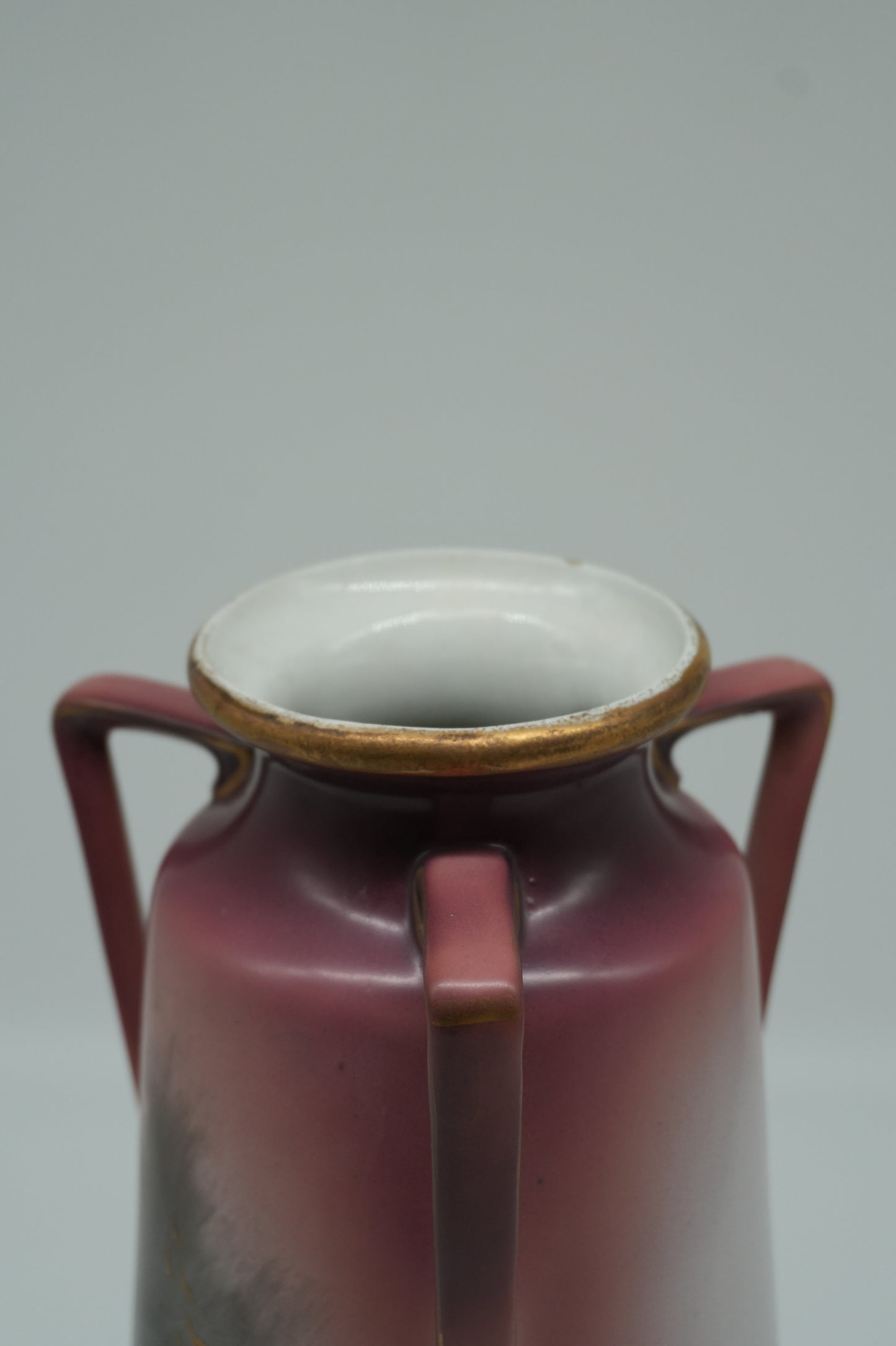 Vintage English Landscape Vase with Twin Handles