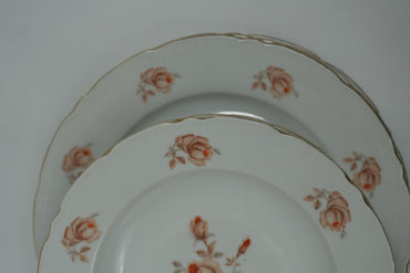 Bohemian Rose Porcelain Dinner Set – Set of 10