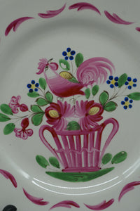Pair of Hand-Painted French Faience Rooster Plates | Hôtel de Ville France