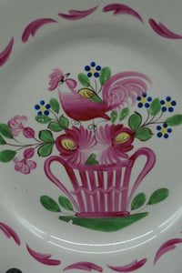 Pair of Hand-Painted French Faience Rooster Plates | Hôtel de Ville France