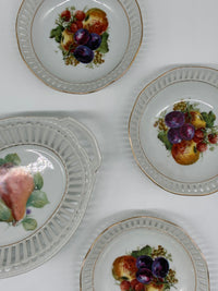 Vintage Pierced Porcelain Serving Bowls – Set of 4