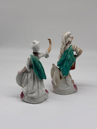 Vintage European Commedia dell'Arte Porcelain Figurines – Set of 2