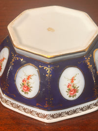 Vintage Cobalt Blue Porcelain Box with Lid