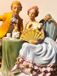 Vintage Porcelain Figurine Couple at Tea
