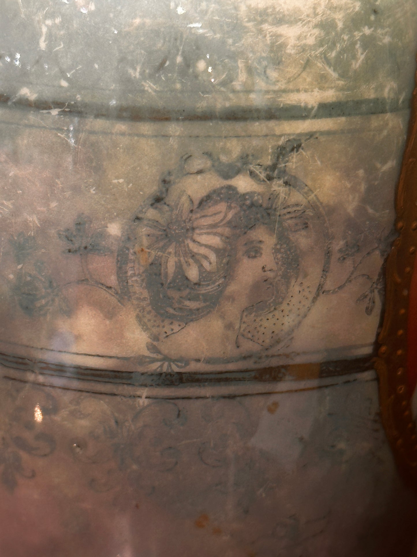 Porcelain Portrait Vase with Gilded Medallion – Circa 1880–1920