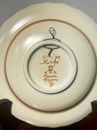 KPZ Gouda Holland – 'Riche' Floral Wall Plate