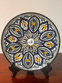 Hand-Painted Floral Ceramic Wall Plate