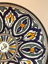 Hand-Painted Floral Ceramic Wall Plate